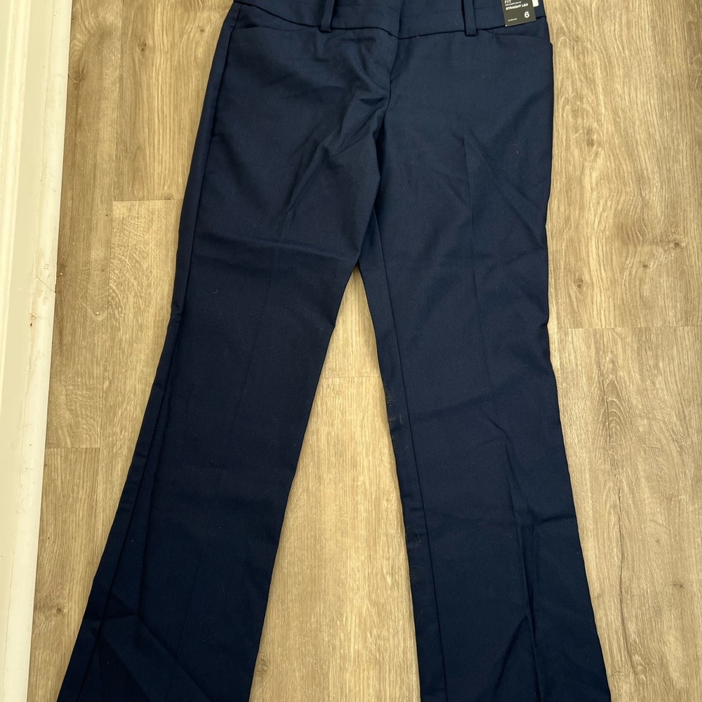 New York & Company Dark Blue Straight-Leg Pants